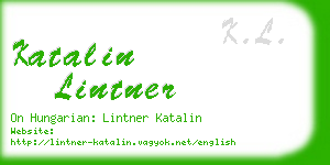 katalin lintner business card